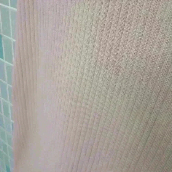 MOD REF Plus Size Sleeveless Tan Nude Stretchy Ribbed Long Dress With Slit - Picture 13 of 16